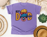 Best Dad Ever Brown graphic tee in Violet