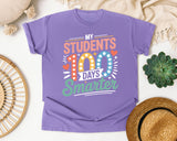 My Students 100 Days Smarter graphic tee in Violet