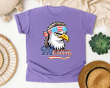 Merica Grey graphic tee in Violet