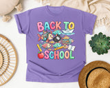 Back To School Fish graphic tee in Violet