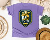 Best Dad Ever Black 2 graphic tee in Violet