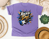 Rockin Dad graphic tee in Violet