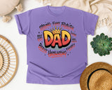Strong Funny Protector Dad graphic tee in Violet