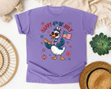 Happy 4th Of July Grey 2 graphic tee in Violet