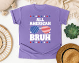 All American Bruh graphic tee in Violet