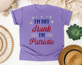 I'm Not Drunk I'm Patriotic Red graphic tee in Violet