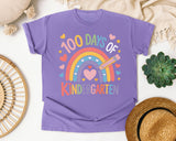 100 Days Of Kindergarten Rainbow graphic tee in Violet