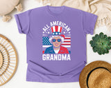 All American Grandma White graphic tee in Violet