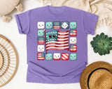 Flag Made Of Marshmallows graphic tee in Violet