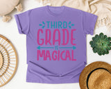 Third Grade Is Magical graphic tee in Violet