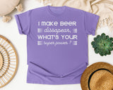 I Make Beer Disappear What's Your Super Power graphic tee in Violet