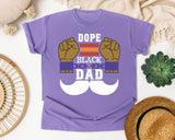 Dope Black Dad White graphic tee in Violet