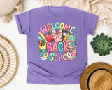 Welcome Back To School Bow graphic tee in Violet