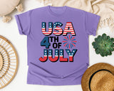 USA 4th Of July Navy 2 graphic tee in Violet