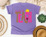 Made To Teach graphic tee in Violet