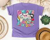 Game Over Back To School Pastel graphic tee in Violet