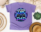 Level Up Dad graphic tee in Violet