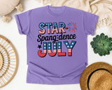 Star Spangled July Grey 2 graphic tee in Violet