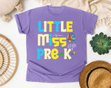 Little Miss Pre-K Bright graphic tee in Violet