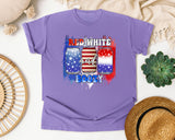 Red White And Boozy graphic tee in Violet