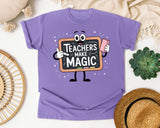 Teachers Make Magic graphic tee in Violet