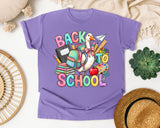 Back To School Goose Pastel graphic tee in Violet
