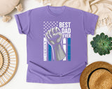 Best Dad Ever Patriot graphic tee in Violet