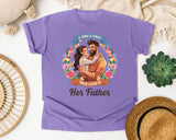 A Girl's First True Love Is Her Father Grey graphic tee in Violet