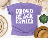 Proud Black Father White graphic tee in Violet
