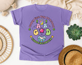 Happy First Day Of School Kindergarten graphic tee in Violet