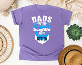 Dads With Beards Are Better White 3 graphic tee in Violet