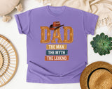Dad The Man The Myth The Legend Orange graphic tee in Violet