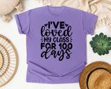 I've Loved My Class For 100 Days White graphic tee in Violet
