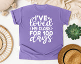 I've Loved My Class For 100 Days White 2 graphic tee in Violet