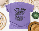 Cool Dad Bass Fishing graphic tee in Violet