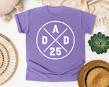 Dad Est 25 White graphic tee in Violet