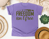 Freedom Isn't Free Brown graphic tee in Violet