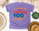 I Sparkled My Way Through 100 Days White 2 3 graphic tee in Violet