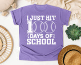 I Just Hit 100 Days Of School graphic tee in Violet