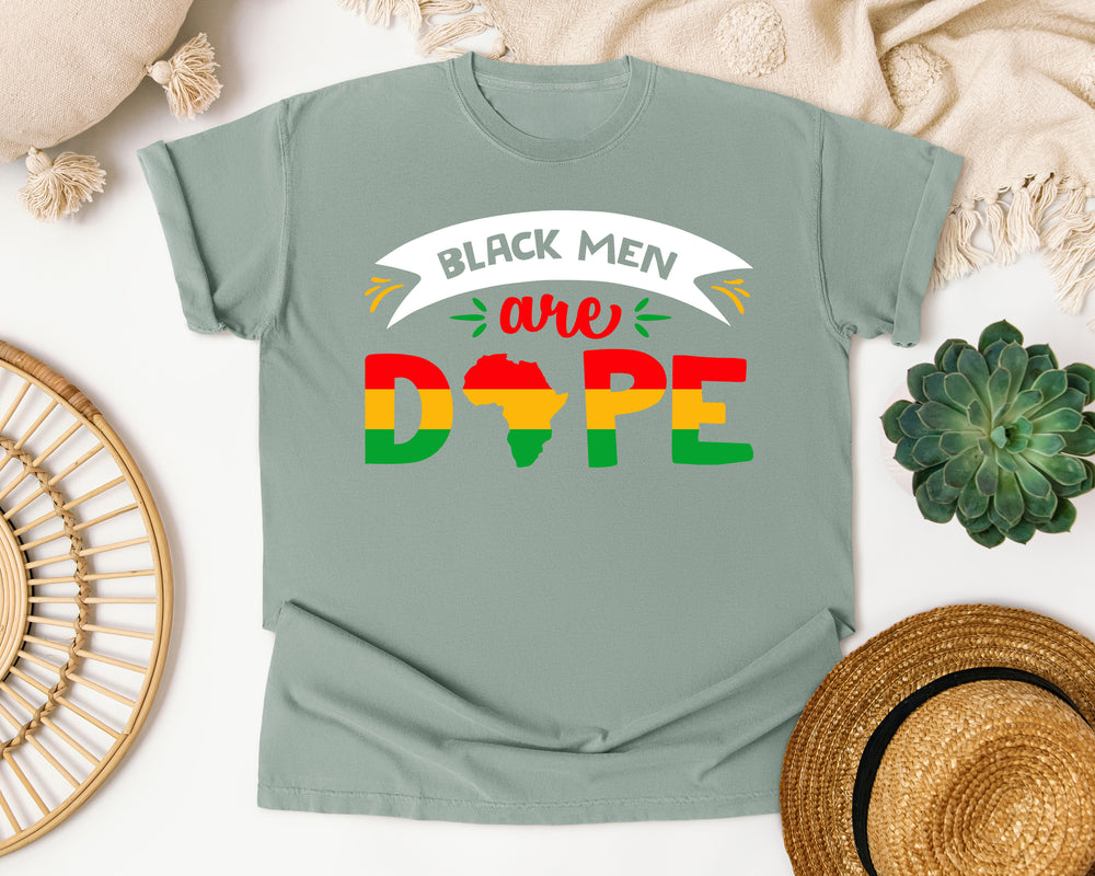 Black Men Are Dope Africa graphic tee in Bay Comfort Colors 1717