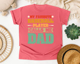 My Favorite Baseball Player Calls Me Dad graphic tee in Watermelon