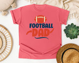 Football Dad Navy Script graphic tee in Watermelon