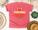 Football Dad Orange Script graphic tee in Watermelon