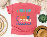 Stressed Blessed And Football Obsessed graphic tee in Watermelon