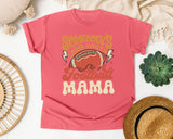 Somebodys Loud Mouth Football Mama graphic tee in Watermelon