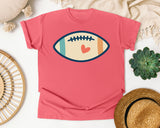 Football Cream Retro graphic tee in Watermelon