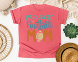 Proudest Football Mom graphic tee in Watermelon