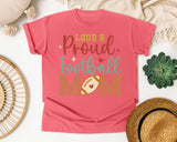 Loud And Proud Football Mom graphic tee in Watermelon
