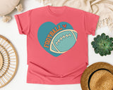 Football Heart Badge graphic tee in Watermelon
