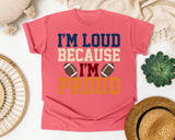Im Loud Because Im Proud Navy graphic tee in Watermelon